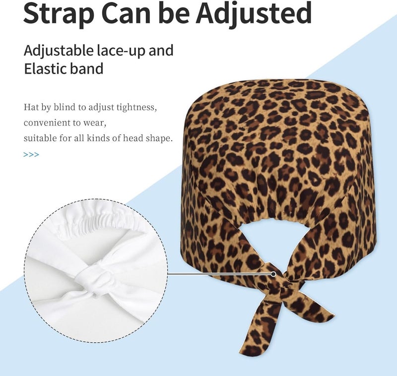 YANGZHI Unisex Adjustable Surgical Sweatband - Elastic Bandage Cap - Scrub Caps for Nurse Working Cap - Image 4